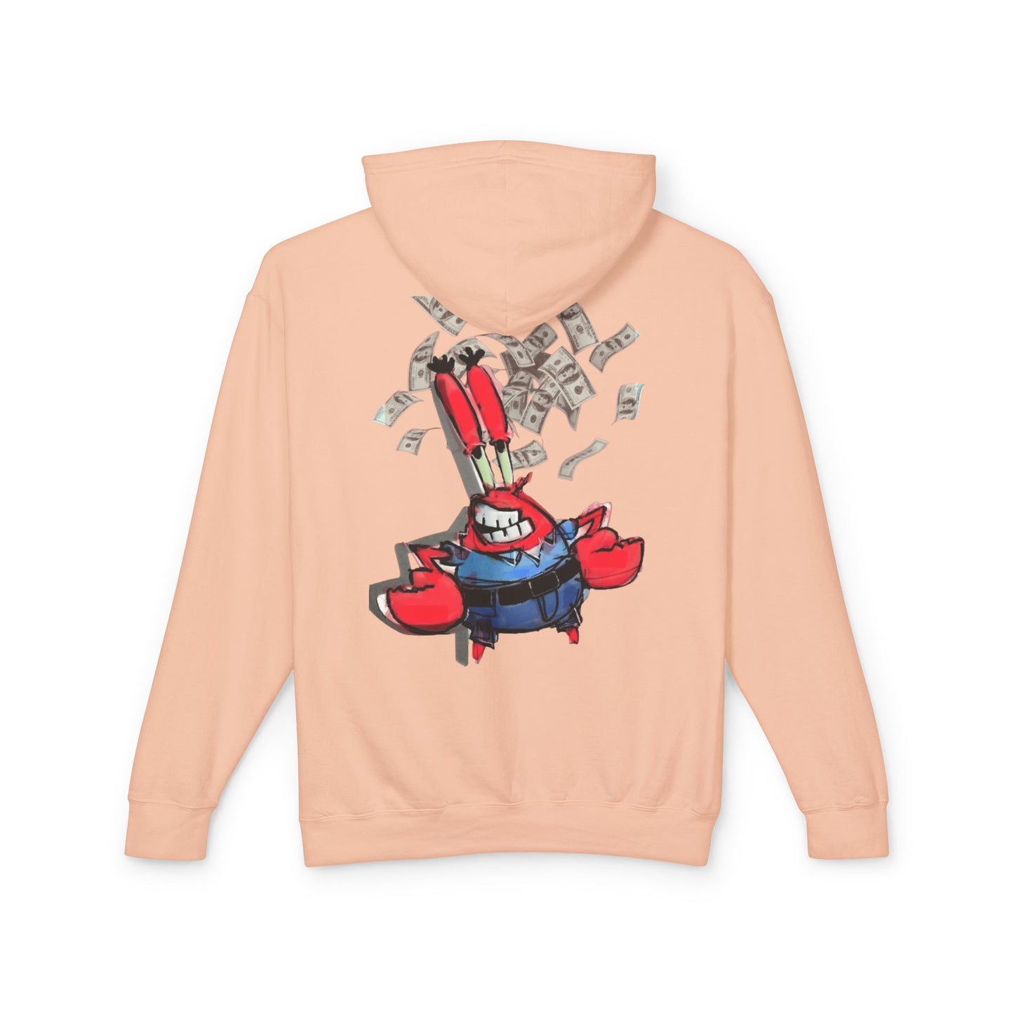 Mr.Krabs Money Rain Unisex Lightweight Hooded Sweatshirt