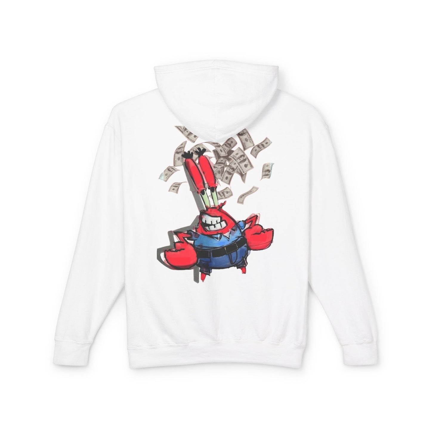 Mr.Krabs Money Rain Unisex Lightweight Hooded Sweatshirt