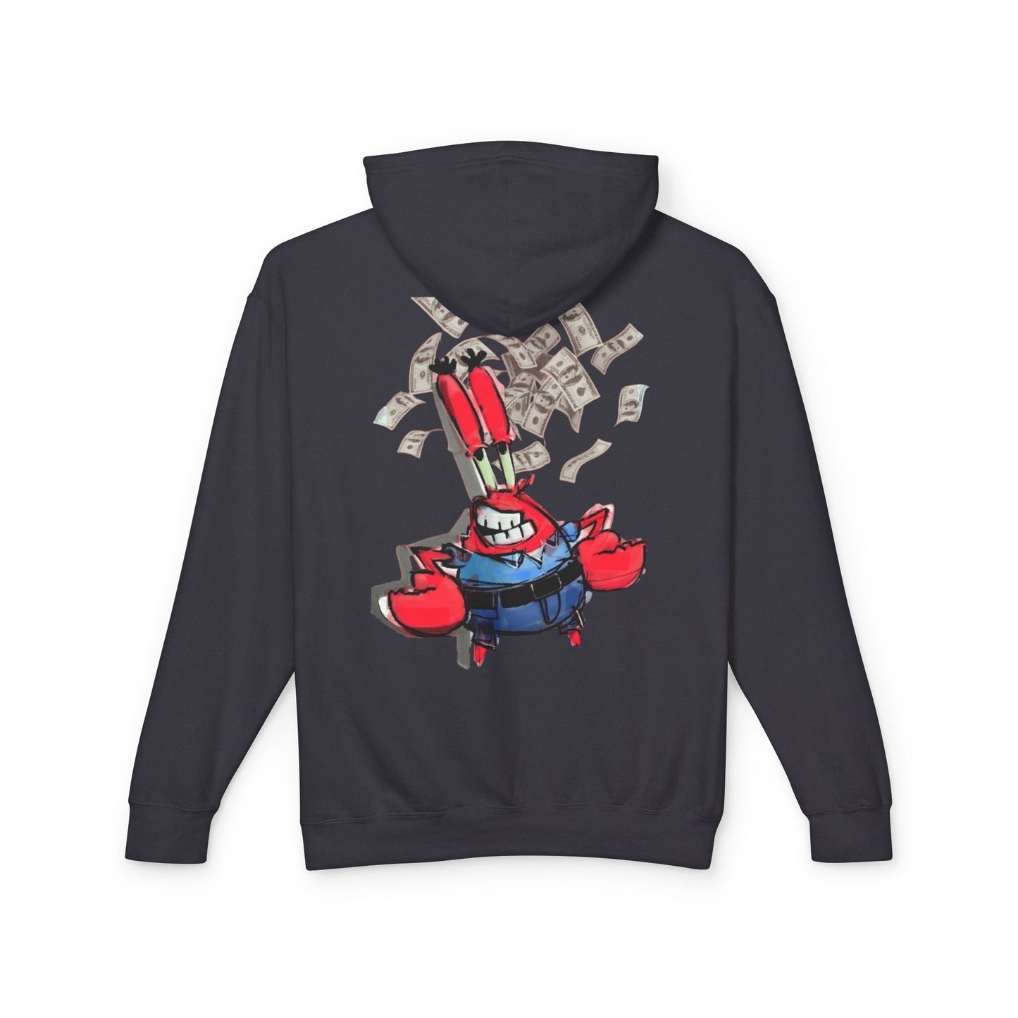 Mr.Krabs Money Rain Unisex Lightweight Hooded Sweatshirt